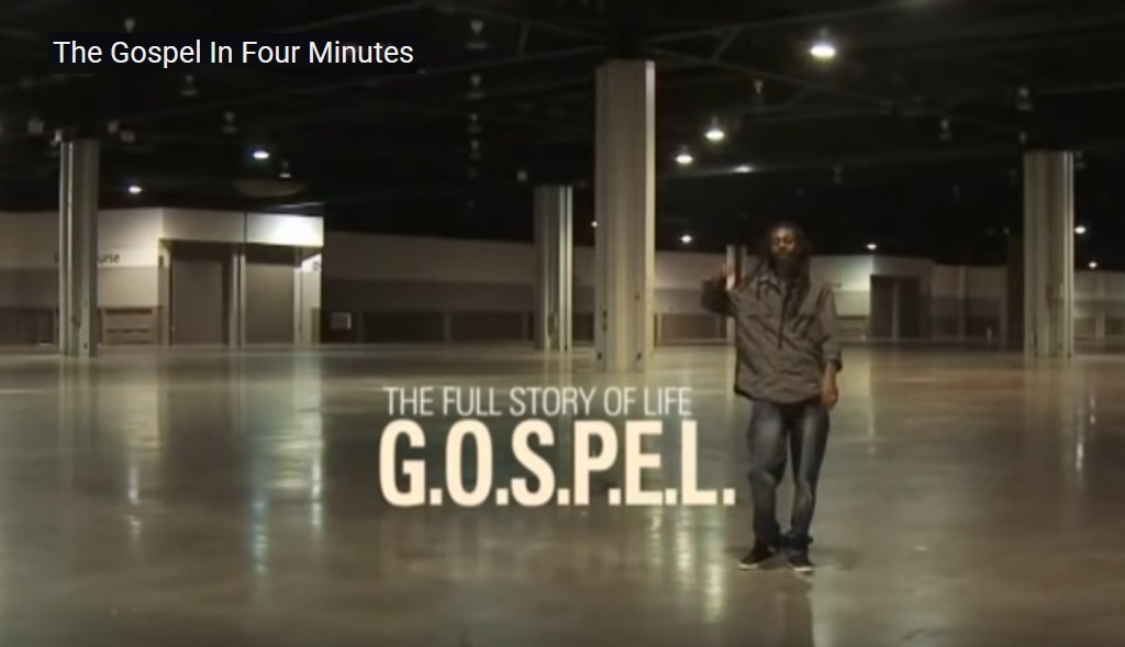 video of young person presenting the gospel